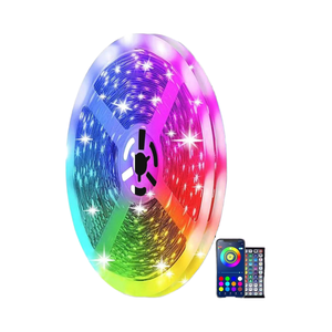 Bluetoothスマートアプリ制御RGB LEDストリップライト用32.8ftベッドルーム家庭用の音楽同期カラー変更 - Product Image 6