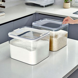 多目的収納可視窓密閉型ドライグレインライスボックスポータブルプラスチック容器工場直販