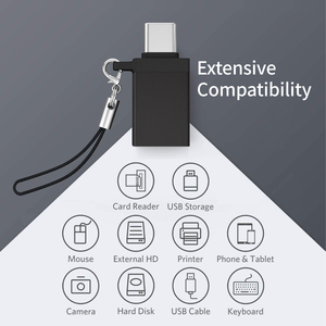 รายการผลิตภัณฑ์ใหม่การถ่ายโอนข้อมูล Usb3.1 10Gpbs อะแดปเตอร์ประเภท C ชาย-หญิง Type-C ไปยัง USB 3.0 OTG - Product Image 5