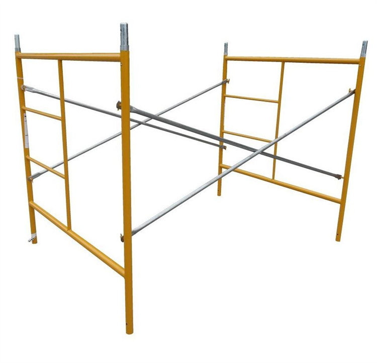 Portable galvanized folding scaffold mobile frame scaffolding system for construction