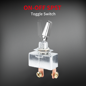 SPST ON-OFF 2PINヘビーデューティーメタルトグルスイッチ40アンペアスイッチDCOFF ON 12Vネジ留め式端子付き自動電気スイッチ - Product Image 4