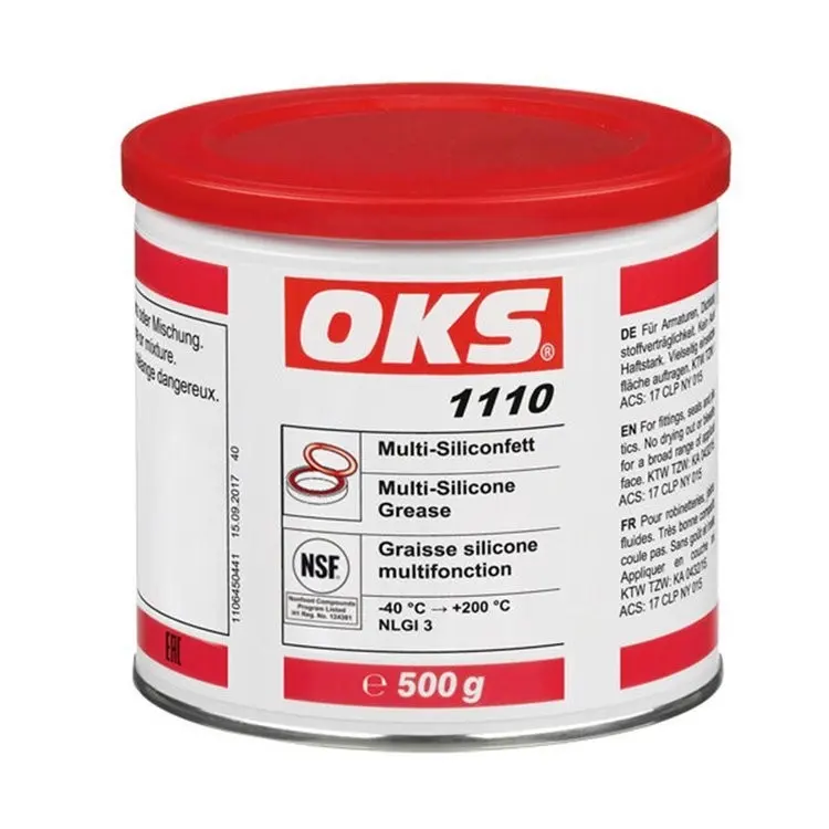 OKS 1110 Multi-Silicone Grease Highly adhesive transparent silicone grease for fittings, seals and plastic parts