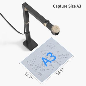 CZUR Fancy S Pro 4K USB Document Camera &amp; 12MP Webcam with LED Light and Mic, up to 60fps, Auto Focus, for Remote Teaching, Live - Product Image 6