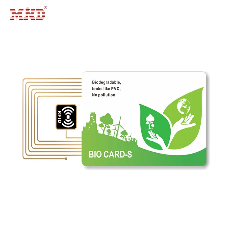 ECO friendly Bio Paper nfc and rfid card rfid NTAG 215 chip hotel blocking key id ic card