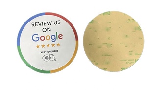 Fabrik benutzer definierte druckbare PVC Rfid Label Phone Tag Google Bewertungen Nfc Aufkleber - Product Image 2