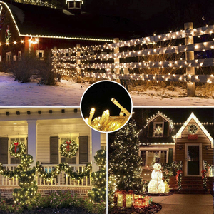 Tira de luces LED de 39 pies, iluminación de Navidad conectable con Sensor de luz, temporizador de Control remoto, cambio Rgb, 100 - Product Image 3