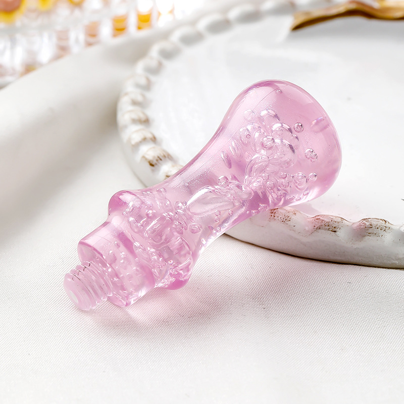 Sealing wax handle, sweet rose pink bubble style