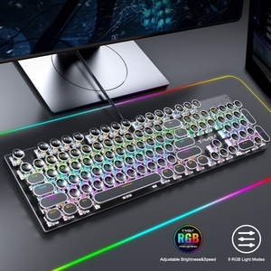 2023 recién llegados Teclado mecánico RGB ratón auriculares Combo con cable escritorio 104 teclas teclado para juegos para PC funda de ordenador - Product Image 5