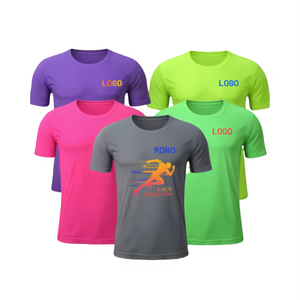 MT007 dikiş işlemi çalışan tekli hafif maraton yetişkinler için özel tasarım süblimasyon baskı spor salonu için üst giyim koşu - Product Image 4