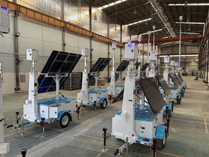 Biglux di động giám sát năng lượng mặt trời Trailer tháp CCTV năng lượng mặt trời với hệ thống năng lượng mặt trời NGOÀI LƯỚI cho bãi đậu xe romete - Product Image 5