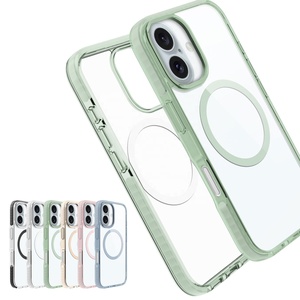 Wowcase 2024 כיסוי שקוף חדש מחשב tpe מגנט אנטי-ירידה במקרה טלפון ל-iphone 16 מקרה צבע מגנט עבור iPhone 16