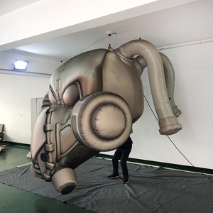 विज्ञापन प्रचार के लिए दो इंटरफ़ेस और पार्टिकुलेट फ़िल्टर रबर रेस्पिरेटर के साथ इन्फ्लैटेबल गैस मास्क - Product Image 2