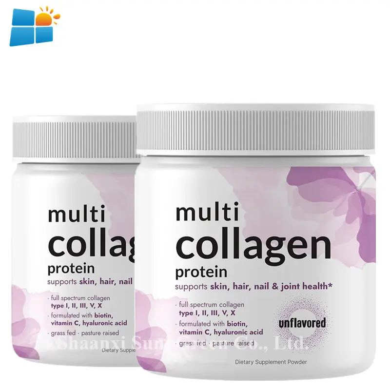 OEM/ODM/OBM Vegane organische Vitamin C Probiotika Multi Collagen Protein Pulver zur Förderung gesunder Haut Haar gelenke und Verdauung