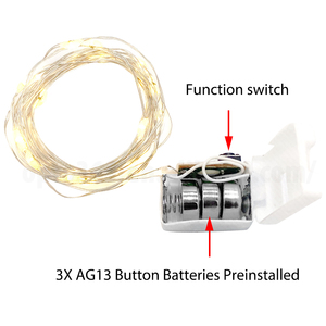 LED-Mini-3-Funktions-Kupferdraht-Lichter mit Akku Valentinstag Dekoration mehrfarbig hängende LED-Feenlichter Zeichenfolge Licht - Product Image 2