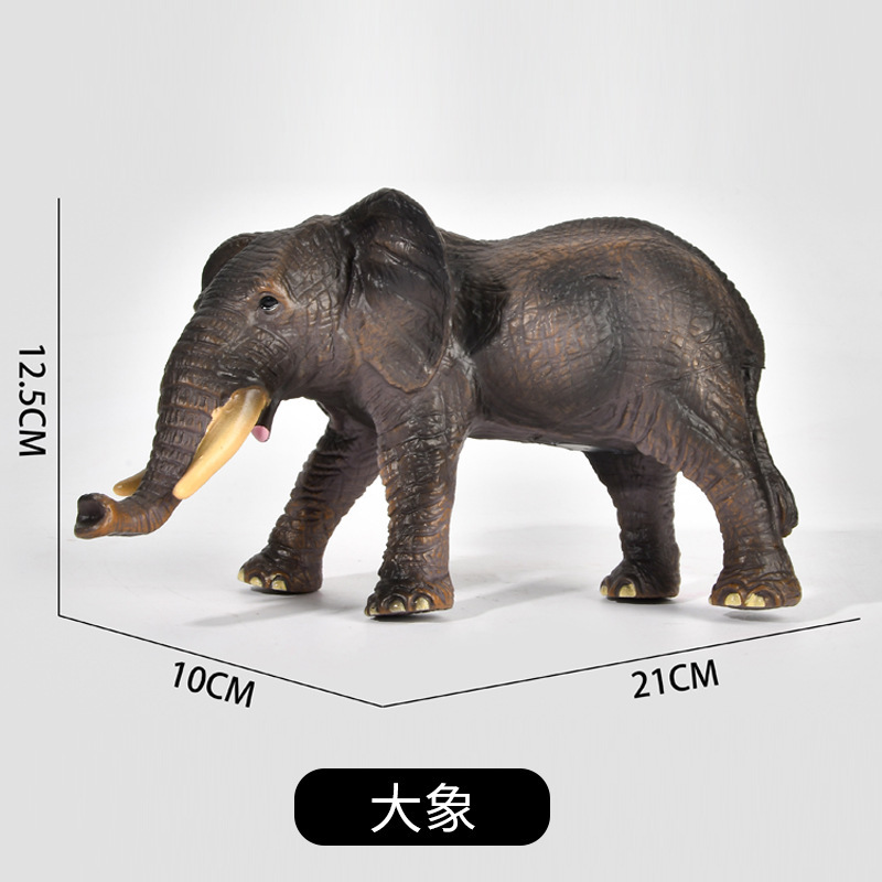 Elefante de algodón relleno de vinilo (con etiqueta + embalaje en bolsa de PE)