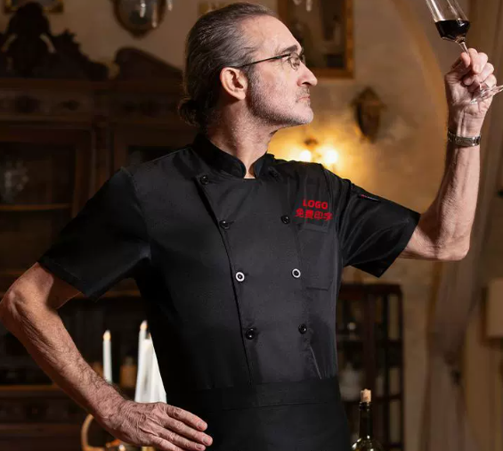 Chemise noire à manches courtes/pièce unique