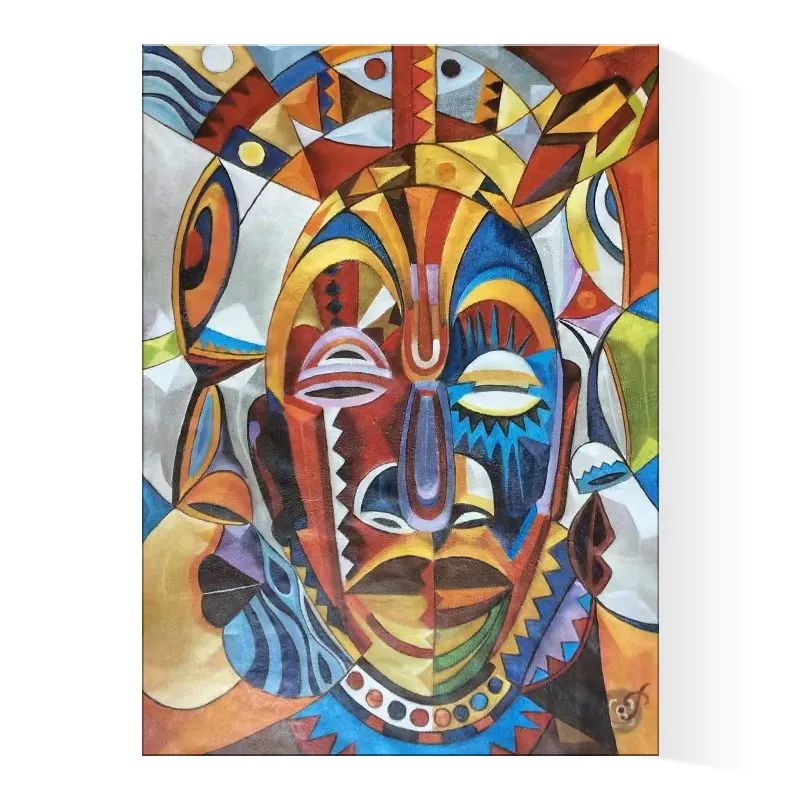 Surrealismo pintura a óleo design brilhante abstrato figurativa impressionista africano abstrato pessoas face
