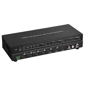 4x2 for <strong>HDMI</strong> <strong>Matrix</strong> Switch 4K HDR HDCP2.<strong>2</strong> Audio De-Embedding Scalable <strong>Output</strong> RS232/IR for Conference Home Video Splitters - Product Image 2