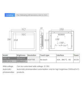 Factaory Original 19\&quot; 17\&quot; 15\&quot; Industrial <strong>LCD</strong>/LED <strong>Monitors</strong> Desktop Monitoring VGA <strong>Input</strong> Video NO Touch Bus Rail Trans - Product Image 5