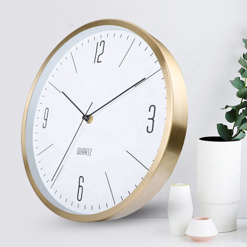 Metal Wall Clock Large Modern Minimalist Atmosphere Wall Watch Mechanism Bedroom Silent aluminium wall clock