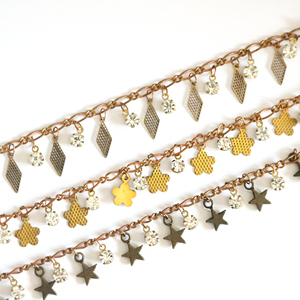 Kristal taş zincir ham küçük dangle zincir charm zincir - Product Image 2