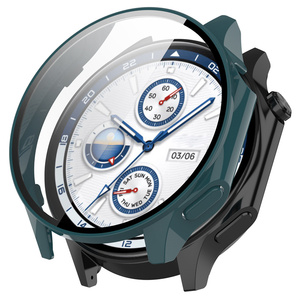 Sert kabuk cam ekran koruyucu Film Smartwatch çerçeve kılıf için OPPO izle X / OnePlus izle 2 tampon kapak akıllı aksesuarları - Product Image 5