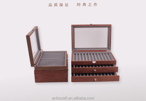 Penna stilografica scatola espositore 34 slot legno espositore da collezione 3 strati penna stilografica scatola di stoccaggio come regalo