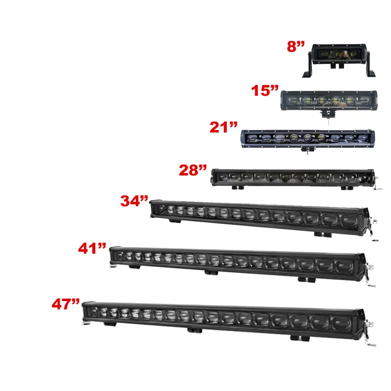 La voiture lumineuse superbe a mené la barre lumineuse 45w 90w 135w 4x4 ATV le camion tout-terrain droit lentille de projecteur de simple-rangée a mené les barres lumineuses