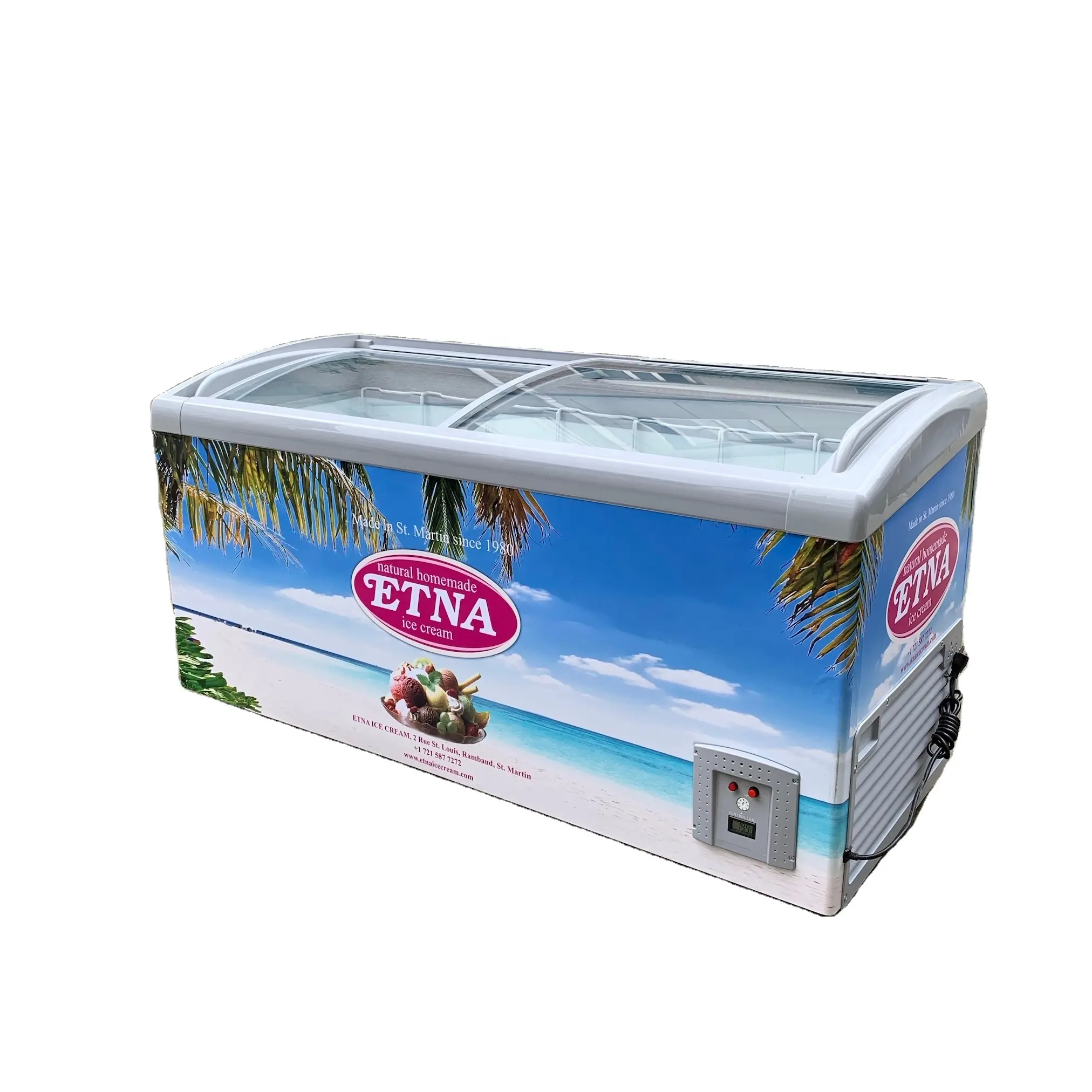 Nevera grande para paletas de helado, refrigerador con pantalla SD/SC-418Y