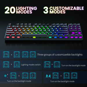 Onikuma-Conjunto Combinado de teclado y ratón para juegos de ordenador, luz LED, USB, retroiluminado, con cable RGB, OEM - Product Image 4