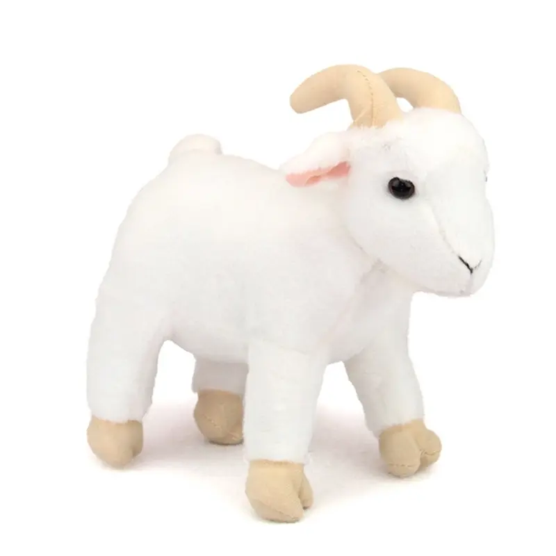 O brinquedo de pelúcia da montanha, brinquedo de pelúcia macio fofo de cabra de 9.8 polegadas, presentes brancos para crianças