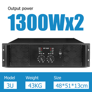Good Sells 3U <strong>2</strong>*1300W <strong>2</strong> Channel Power <strong>Amplifier</strong> MT1601 Stereo Sound Class H High Power Bass Sound System Professional <strong>Amplifier</strong>
