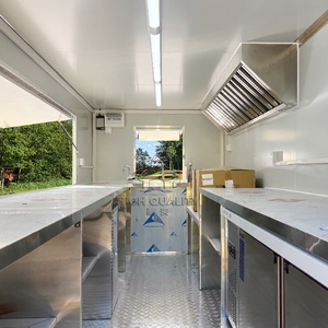 Chất lượng cao đầy đủ trang bị thép không gỉ và sợi thủy tinh thực phẩm Xe Tải xe buýt di động nhà bếp giỏ hàng cho Ice Cream bán hàng tự động - Product Image 1