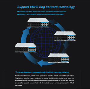 Neues industrielles Gigabit Ethernet-Netzwerk POE-Schalter mit 8 optischen 8 elektrischen SFP-Gestaltetypen für 100 m Übertragung - Product Image 3