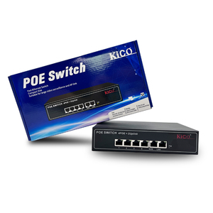 Compacto 4 POE + 2 Uplink 100Mbps Ethernet RJ45 Switch Enchufe estándar británico para conmutadores de red AP de videovigilancia grande - Product Image 1