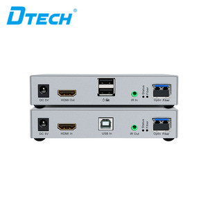 DTECH快速销售20公里HDMI KVM USB扩展器用于光纤超过TCP IP网络协议支持1080P IR HDMI环路