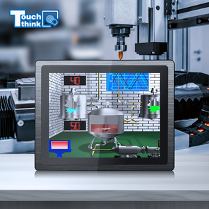 Monitor de pantalla táctil industrial de 15,6 pulgadas, estructura abierta, computadora LCD a prueba de polvo para sistemas de control de automatización de fábrica, Panel de PC