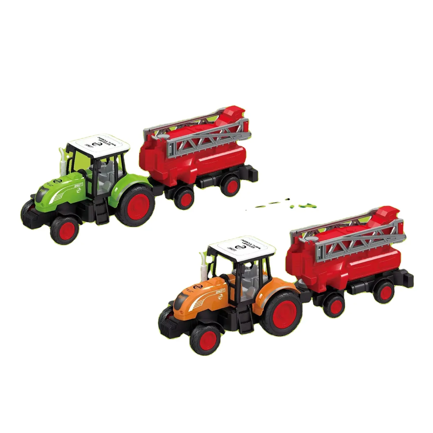 farmer's car toy water tanker model manor car series Unpowered toy car truck tractor Inertia farmer field watering trailer