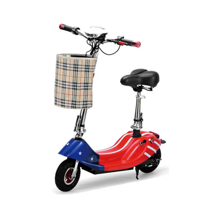 Sepeda Listrik Mini Lipat 8 Inci untuk Dewasa, Tempat Duduk Sepeda Motor Nyaman Gaya Anak Perempuan 300W