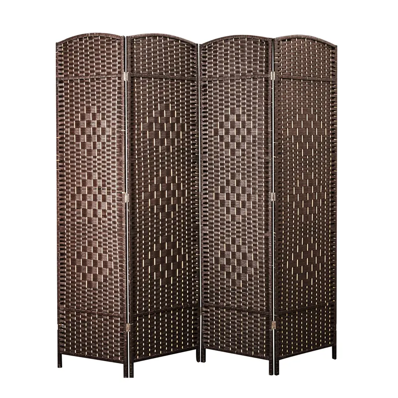 4panels antique furniture natural room divider living room furniture japanese screen folding partition metal panel