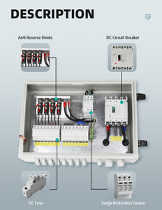 USFULL OEM ODMPVコンバイナーボックス2〜24弦1000V1500V 6 In 1 Out for 10kW Solar Energy System with DCSPD Surge Arrester - Product Image 4