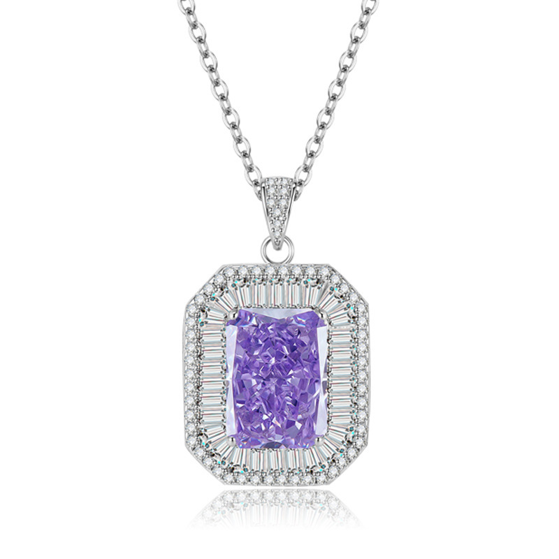 Single pendant+OShaped chain (purple)