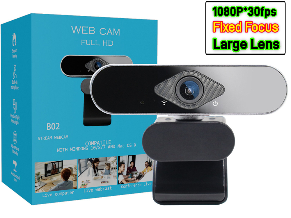 1080P Fixed Focus, Large Lens Black