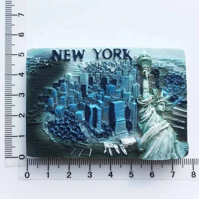Promotion Tourismus Souvenir Online kaufen Benutzer definiertes Logo 3D New York Kühlschrank magnete