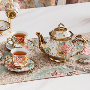 Luxury Arabic Style Porcelain Tea Cup <strong>Set</strong> 90ml Ceramic Espresso Coffee Cup and Saucer <strong>Set</strong> of 6 for Home Parties Mug Gift <strong>Set</strong> - Product Image 5