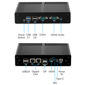 HelorPC Intel N100 безвентиляторный мини-ПК Dual RJ45 LAN 2 RS232 RS485 COM промышленный микрокомпьютер - Product Image 6