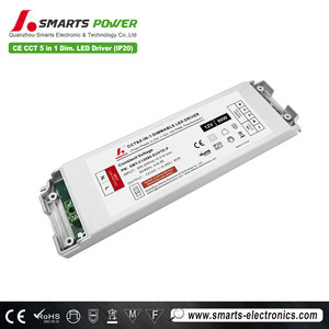 CCT Triac 5 en 1 PWM regulable Led potencia 80W 100W 120W salida 12Vac 24V entrada 200-240Vac Ip 20 controlador Led de plástico