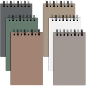Paquete de 6 Cuadernos de bolsillo, Bloc de notas pequeño, libros de notas universitarios, libros de notas, diarios para estudio y notas - Product Image 2