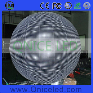 หน้าจอ LED Global LED Video Ball สำหรับเวทีอีเวนท์โชว์ไนท์คลับโมดูลนุ่ม3D HD Sphere หน้าจอแสดงผลวิดีโอบอล