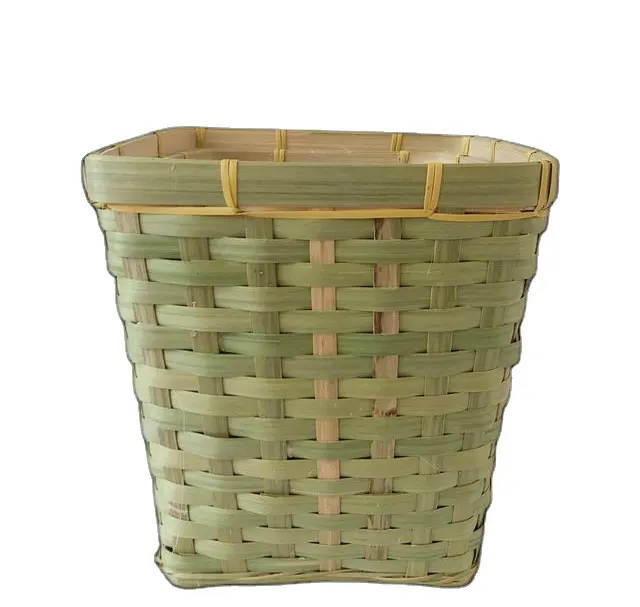 Vendite dirette in fabbrica cestini di bambù intrecciati a mano puri cestini di bambù di alta qualità cestini per la produzione di pelle di bambù